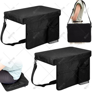 Outdoor Portable Camping Seat <b>Cushion</b> 26x26 In Thickened Moisture Proof Fishing Hiking Stadium Chair <b>Pad</b> Blue Black - Product Image 5