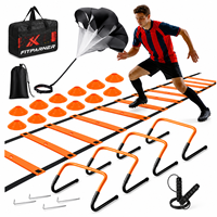 Voetbal Agility Training Set 6M Snelheidsladder Verstelbare Hürden Disc Cones Springtouw Weerstandsparachute Milieuvriendelijk