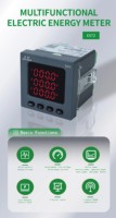 Medidor de Energía Trifásico EASTSONG ES72, Medición Eléctrica Completa, Analizador de Energía Activa, Reactiva y Aparente, RS485