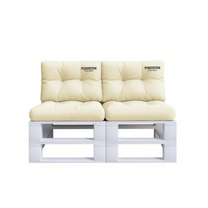 Coussin de palettes d'extérieur Piedstoter Crème 19,7 x 15,7 x 4,7 po en polyester matelassé rectangulaire toutes saisons - Product Image 1