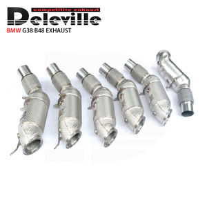 Deleville tuyau de descente d'échappement pour <span class=keywords><strong>BMW</strong></span> 325/<span class=keywords><strong>330</strong></span> G20/G28/G38 2.0T B48 2020-2022 tuyau de descente 200/300 cellule catted tuyau d'échappement - Product Image 2