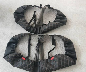 Housse de siège et de dossier en cuir microfibre pour voiturette de golf, compatible avec les modèles précédents, couleur au choix - Product Image 3