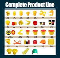 Cache-embouts de couplage en plastique coloré pour échafaudages industriels – Pièces essentielles pour échelles et échafaudages – Cache-embout de serrage en plastique pour serre-câbles de 48,6 mm
