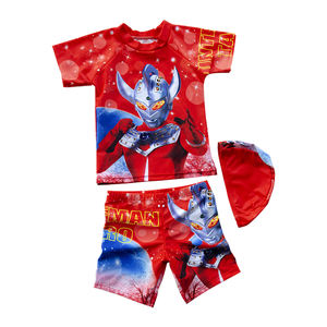 Maillot de <span class=keywords><strong>bain</strong></span> deux pièces pour enfants, motif pingouin, pour garçons moyens/grands, manches courtes, protection solaire, séchage rapide, maillot de <span class=keywords><strong>bain</strong></span> - Product Image 2