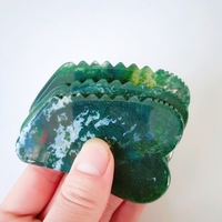 HZ 100%, Gua Sha pour les soins de la peau et le massage corporel, forme de corne naturelle, agate mousse