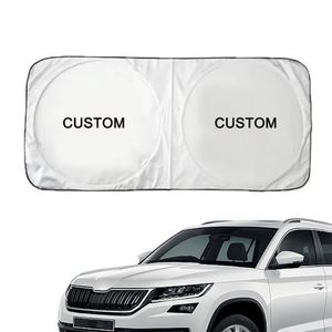 ร่มบังแดดรถยนต์แบบพับได้ Siy8 Custom Printing Dealer Gift  วัสดุโพลีเอสเตอร์ ป้องกันรังสียูวี  ลายวงกลมคู่ พร้อมโลโก้ - Product Image 1