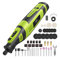 Mini-outil rotatif électrique de haute qualité, qualité DIY, vitesse variable, meuleuse, batterie 2000 mAh, fonction anti-blocage, sans fil, 7,4 V