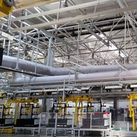 Conduits d'air en tissu flexible ignifuge pour atelier de fabrication