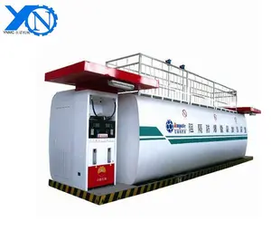 Petrol Diesel Fuel Skid Station Contain Storage Tank Service Mobile Fuel Pump Tank Filling Station Skid Mounted Equipment