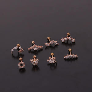 <span class=keywords><strong>Piercing</strong></span> de Cartílago de Acero Inoxidable con Forma de Mariposa, Estrella y Satélite, en 3 Colores, para Tragus, <span class=keywords><strong>Orbital</strong></span>, Helix, Regalo - Product Image 4
