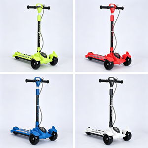 Trottinette pliable à 3 roues <span class=keywords><strong>en</strong></span> plastique pour enfants avec logo personnalisé, frein à main, hauteur réglable, cloche rouge pour garçons de 2 à 6 ans - Product Image 3