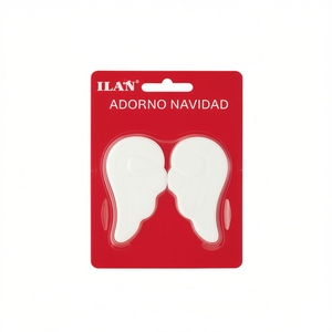 Ornamento natalizio con ali di Babbo Natale 2,5x7 mm, 2 pezzi, per decorazioni natalizie - Product Image 1