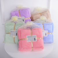 Usine microfibre corail polaire bain serviette de plage ensemble à séchage rapide rayé haute tricoté Techniques 35*75cm + 70*140cm tailles maison hôtel