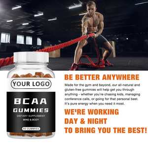 BCAA กรดอะมิโน อาหารเสริมกัมมี่เพิ่มพลังก่อนออกกำลังกาย ออร์แกนิค ซูเปอร์ฟู้ดธรรมชาติ วิตามินสำหรับผู้ใหญ่ เกรดอาหาร 3 กรัม 2 ชิ้น รับประทานทุกวัน - Product Image 4