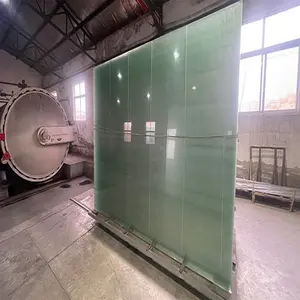 10.38mm Blue Building Glass Bulletproof Glass Milky White Flat Bulletproof Sheet Support Laminated All-Purpose Tempered Glass