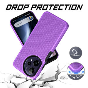 <span class=keywords><strong>Cover</strong></span> protettiva per cellulare antiurto a doppio strato per icona di Cricket Pro paraurti testurizzato e antiscivolo robusto custodia a Flip Back - Product Image 5