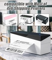 Gulungan Label Termal 4*6 Inci, Stiker Label Pengiriman Persegi, Kertas Label untuk Digunakan dengan Printer Label Pengiriman, Tersedia