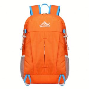 Sac à dos de sport unisexe léger et pliable pour l'extérieur, sac de randonnée portable en nylon et polyester imperméable avec fermeture éclair, motif lettre tendance - Product Image 1