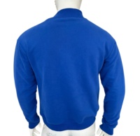 Sweat-shirt à col montant pour homme, sweat-shirt en molleton avec broderie de patch en chenille, sweat-shirt en molleton avec logo en chenille personnalisé