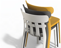 Chaise de salle à manger moderne en plastique, design ergonomique empilable et imperméable, idéale pour appartements et dortoirs, mobilier de maison – Vente directe usine