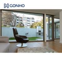 Fenêtres à auvent GONHO de haute qualité avec double vitrage trempé fixe, moustiquaire magnétique, isolation thermique, insonorisation et étanchéité