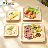 Assiettes jetables en bois de peuplier biodégradable de qualité supérieure à prix abordable pour les fêtes – Vente en gros pour les marchés des États-Unis et de l'UE