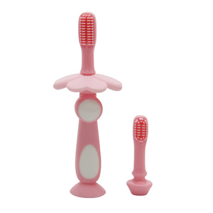 Cepillo de dientes del bebé del niño del silicón del mordedor del entrenamiento infantil del bebé con la base de la succión - Product Image 1
