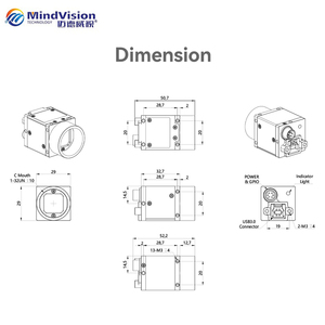 كاميرا صناعية للرؤية الآلية MindVision MV-SUA630M/C-T بدقة 6.3 ميجابكسل وسرعة 60 إطارًا في الثانية - Product Image 5