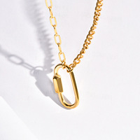 Colliers à fermoir à ressort LD pour la création de bijoux DIY, étanches, plaqués or 18 carats, pour les fêtes