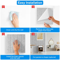 Panneaux acoustiques modernes ignifuges et imperméables en fibre de polyester 100% écologiques pour chambre, couloir, bureau, immeuble, appartement, salle de sport