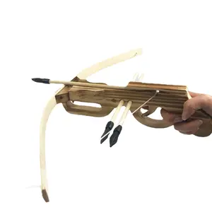 木製クロスボウタイロコンアルコハンティング木製弓と矢クロスボウガンシューティングゲームおもちゃセット子供用