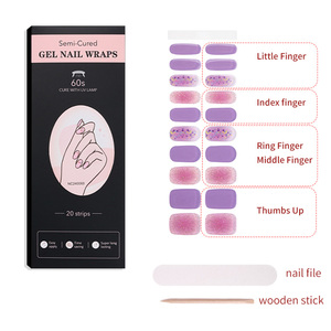 Autocollants pour ongles en gel semi-durci avec logo privé, brillants, séchage UV, <span class=keywords><strong>manucure</strong></span> pour des looks d'ongles élégants - Product Image 2