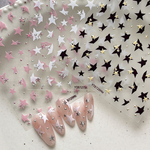 Pegatinas <span class=keywords><strong>de</strong></span> <span class=keywords><strong>Uñas</strong></span> Personalizadas TSZS Y2K 5D con Estampado <span class=keywords><strong>de</strong></span> Estrellas, Autoadhesivas, Brillantes, Coloridas, con Perlas, Accesorios para <span class=keywords><strong>Uñas</strong></span> - Product Image 1