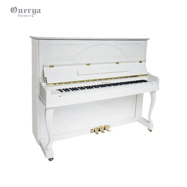 Sáng Trắng Thẳng Đứng Đàn Piano Phổ Biến Acoustic Đàn Piano Tinh Khiết Và Thanh Lịch Miễn Phí Đàn Piano Phân Và Bìa