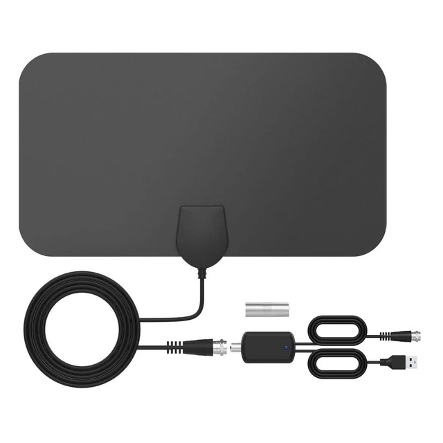 CSY Hot Sale Square Patch Paper Thin HDTV Digital Flat Panel Indoor TV Antenna with 30 DBi Gain Vertical+Horizontal Polarization