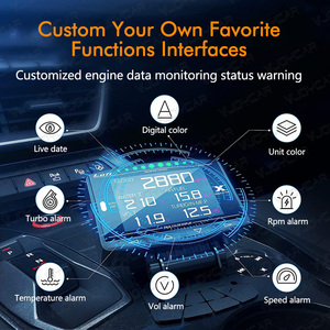 Vjoy xe 2.8 ''hd hiển thị đa chức năng OBDII Gauge Lufi-X1 với turbo Áp lực hoạt động trên hầu hết các 2006 và New OBD2 xe - Product Image 5