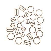 Precio de fábrica al por mayor: Anillos de metal ecológicos personalizados para sujetadores, deslizadores, ganchos para bikini, cierres, anillas de elevación, anillas en O, lo último en moda.