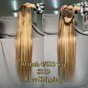 วิกผมหน้าผากโปร่งใสขนาด 30 นิ้ว 4/613 ไฮไลท์ 13x4 # วิกผมสีสันสดใสลดราคา 4 สี สำหรับผู้หญิงผิวสี วิกผมแท้ 100% - Product Image 6