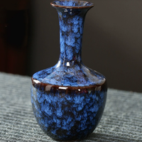 Vases en céramique réactifs au four faits à la main en gros, lot de 6 mini-vases en céramique, décoration zen moderne pour la maison et le bureau, plantes hydroponiques