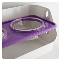 Ensemble de gamelles surélevées anti-vomissement BLUEWORTH, gamelles doubles orthopédiques surélevées pour chats âgés avec base imperméable