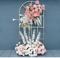 Lila Hyazinthe Rose Hortensie Calla-Lilie Künstliche Seiden-Hochzeits-Hintergrunddekoration Hängende Blumenreihe Geburtstags-Party Bühnen-Bodendekoration
