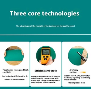 工業用クリーンルーム帯電防止ゴム<span class=keywords><strong>Esd</strong></span>テーブルマット<span class=keywords><strong>ESD</strong></span>帯電防止ゴムマット1.2m x 10m - Product Image 4