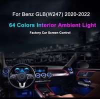 Luz Ambiental Cardoo para Mercedes Benz GLB W247 2020-2022, Interior, 64 Colores, Tira de Iluminación LED Sinfónica, Kit de Accesorios de Actualización