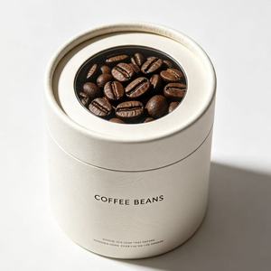 Custom Food Grade Biodegradable Coffee Paper Can Moisture Proof Round Paper Tube with <b>Window</b> for Coffee Bean Packaging - Product Image 3
