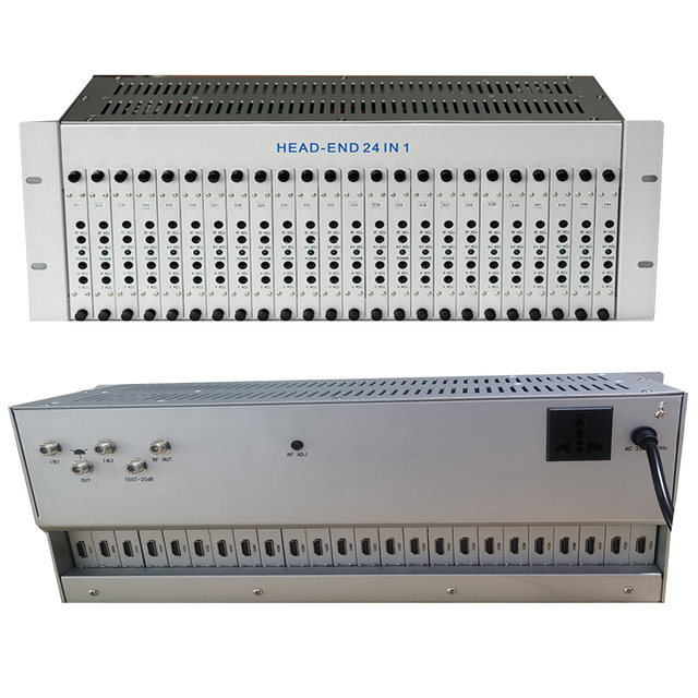 24 HD to Analog RF 19" 3U Rackmount UHF CATV Modulator NTSC PAL Modulator