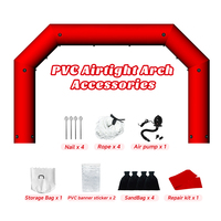 Arche gonflable publicitaire étanche en PVC pour événements sportifs en extérieur, fournie par l'usine, avec pompe