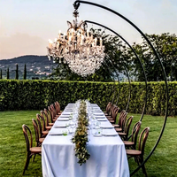 Support de lustre en fer forgé semi-circulaire SMS Tall Crystal pour arche de mariage et événements festifs