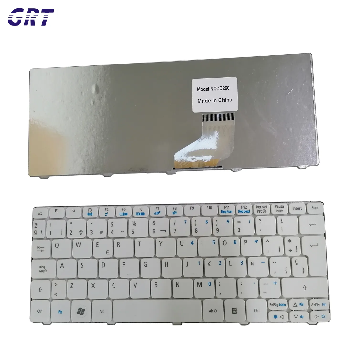 Sunrex के लिए लैपटॉप कीबोर्ड अस्पायर एक D260 D270 D271 ZH9 खुश HAPPY2 कीबोर्ड नॉर्डिक सफेद स्पेनिश लेआउट