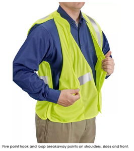 Gilet di Sicurezza Riflettente ANTMAX HI-VIS con Chiusura Laterale Regolabile in Velcro per Abbigliamento da Lavoro di Alta Qualità per Costruzioni Stradali - Product Image 2