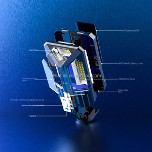 Pays Éclairage public solaire <span class=keywords><strong>600</strong></span> <span class=keywords><strong>Lumen</strong></span> 20 Watts 196 LED Petite taille Lumière solaire en plastique noir Rue extérieure - Product Image 3